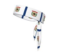 West Virginia State Flag Print Atlético pañuelo para la cabeza, corbata deportiva para tenis, ciclismo, gimnasio ajuste ajustable