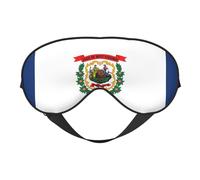 West Virginia State Flag Printing Double Sided Design Sleep Aid - Máscara de ojos suave para dormir, yoga, correa ajustable, bloquea la luz