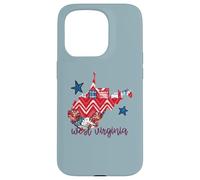 West Virginia USA 4 de julio Patriotic State Home Stars Carcasa para iPhone 15 Pro