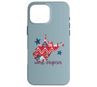 West Virginia USA 4 de julio Patriotic State Home Stars Carcasa para iPhone 16 Pro Max