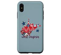 West Virginia USA 4 de julio Patriotic State Home Stars Carcasa para iPhone XS Max
