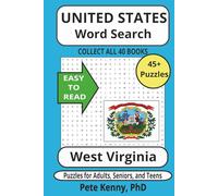 West Virginia Word Search Puzzle Book: The best word search of cities and towns in the Mountain State 6x9 inches of Easy-to-Read Print (The United ... America Word Search Puzzle Books Collection)