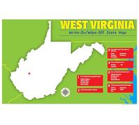 West Virginia Write-On/Wipe-Off Desk Mat - State Map (West Virginia Experience)