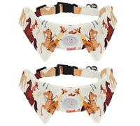 West Wild - 2 collares para cachorros, diseño de rodeo de vaqueras, estilo de solapa, con pajarita, corbatines ajustables para mascotas para perros pequeños y medianos
