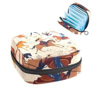 West Wild Cowgirls - Bolsa de almacenamiento para servilletas sanitarias, con cremallera y patrón de rodeo, bolsa de menstruación femenina para adolescentes y niñas
