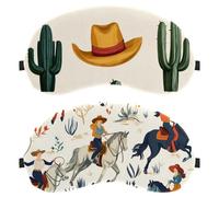 West Wild Cowgirls - Máscara de dormir con patrón de hojas de rodeo, bloqueo de luz para mujeres y hombres, máscara de ojos para dormir para mujeres y hombres, máscara de ojos transpirable