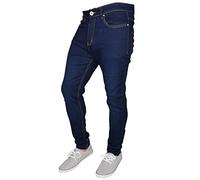 westAce Jeans ajustados para hombre, súper elásticos, ajustados, de algodón y elastano, Oscuro Lavado, 36W / 32L