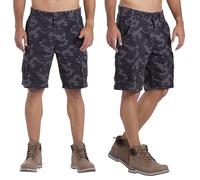westAce Pantalones cortos de camuflaje para hombre, pantalones cortos de camuflaje 100% algodón, Camuflaje carbón, 44