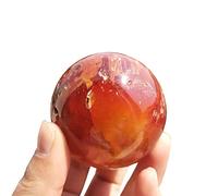 WESTCH Cristal Natural en Bruto Cristal Natural en Bruto Decoración del hogar Esfera de Bola de cornalina Natural Esfera de Bola de Piedra de Cristal para decoración del hogar (Color: 8-9 cm)