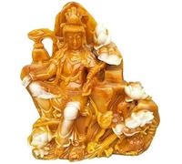 WESTCH Gran Feng Shui Guanyin Buda decoración Estatua de la Suerte, decoración China Shoushan Piedra de Jade para la Escultura del hogar de la Oficina 1026