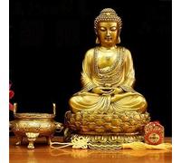 WESTCH Kaiguang Cobre Puro Gran Día como Buda Shakyamuni Buda Shakyamuni Pequeño Buda Estatua Decoración Estatua de Buda Adoración en el Hogar Buda Budismo Feng Shui Suministros Adornos 1228