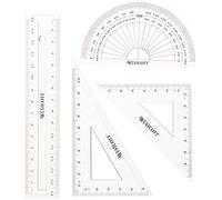 Set Pequeño Regla-Escuadra-Cartabón-Semicírculo Westcott