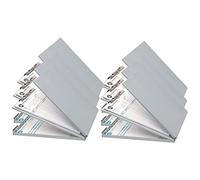 Westcott 17002 00 de I Formulario Soporte de caja de aluminio, DIN A4 con compartimento y portapapeles, apertura superior, 6 unidades)