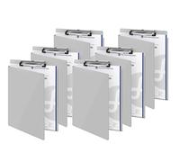 Westcott 17005 00-I - Portafolios de aluminio con tapa protectora y gancho para colgar, DIN A4, 6 unidades)