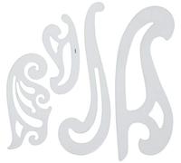 Westcott 4 Piece French Set Juego de 4 Curvas francesas, Materiales sintéticos, Multicolor, 3.27 x 12.41 x 33.11 cm