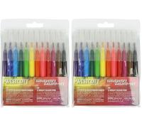 Westcott airbrush set refill pack rotuladores | 12 rotuladores en colores brillantes para niños airbrush set | solubles en agua y fácilmente lavables | airbrush fun for painting & drawing | E-16801 00