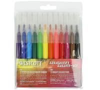 Westcott airbrush set refill pack rotuladores | 12 rotuladores en colores brillantes para niños airbrush set | solubles en agua y fácilmente lavables | airbrush fun for painting & drawing | E-16801 00