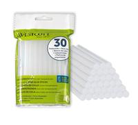 Westcott barras de pegamento caliente 7mm 30 piezas | 30 recambios de barras de pegamento para pistolas de pegamento caliente en tamaño estándar 7 x 102mm | transparente | E-16837 00