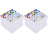Westcott Bloc de notas blanco, 700 hojas | Bloc de notas encolado con hojas blancas de 9 x 9 cm | Papel con certificación FSC, 80 g/m² | E-733182 00 (Paquete de 2)