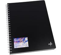 Westcott Bloc de notas en espiral A4 cuadriculado | 200 páginas Perforado A4 con papel premium de 80 g/m² | Bloc de notas con encuadernación en espiral | E-730884 00