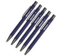 Westcott Bolígrafo premium de 5 unidades, juego de 5 unidades, de aluminio, indelebles con tinta azul, grosor de trazo XB 1,4 mm, E-745005 00