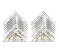 Westcott E-10130 00-I - Escuadra de plástico (14 cm, 20 unidades), transparente