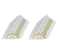 Westcott E-10132 00-I - Escuadra de plástico, antirrotura, 14 cm, 20 unidades, transparente