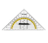 Westcott E-10133 BP-I - Escuadra (con mango, 14 cm), transparente