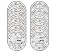Westcott E-10135 00-I - Transportador de ángulos redondo (360 grados, plástico, 10 cm, 20 unidades), transparente