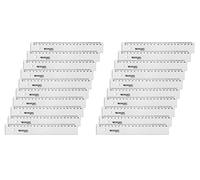 Westcott E-10151 BPI regla de plástico, 20 cm, transparente, paquete de 20