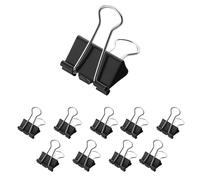 Westcott E-10712 00 - Clips plegables de 25 mm, color negro, 12 unidades, pinzas de metal para documentos, resistentes y reutilizables, pinzas de 25 mm para oficina y hogar