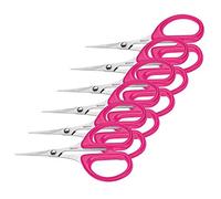 Westcott E-13101 00 - Tijeras, hoja inoxidable, color rosa, empuñadura de plástico, 10 cm, 6 unidades