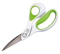 Westcott E-16446 00 - Tijera Carbo recubierta de nitruro de titanio, 21.4 cm, color verde/blanco