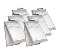 Westcott E-17003 00-I - Portapapeles, aluminio, DIN A4, gran compartimento, apertura inferior, 6 unidades