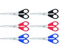Westcott E-31031 00 - Juego de tijeras de oficina, 3 unidades, color azul/rojo/negro (Paquete de 2)