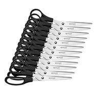 Westcott e-31182 00 - Tijeras de escritorio con cuchillas de plástico noir-manche cónico - 21 cm-lot de 12