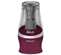 Westcott E-55052 00 iPoint HALO - Sacapuntas a pilas, color rojo oscuro