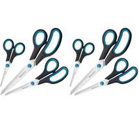 Westcott Easy Grip - Set de tijeras, 3 unidades, color azul/negro (Paquete de 2)