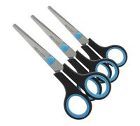 Westcott Easy Grip - Tijeras, 13 cm, color azul/negro (Paquete de 3)