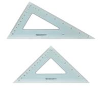 Westcott Escala triangular (KT-90), (paquete de 2), transparente, 11 x 5.75 x 0.25 pulgadas
