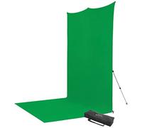 Westcott Kit de telón de fondo Chroma-Key X-Drop Pro resistente a las arrugas de 8 x 13 pies, para retratos de longitud completa, fotos de grupo y cabinas de fotos