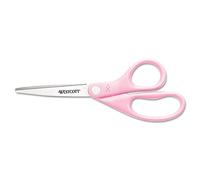 Westcott multiusos tijeras de acero inoxidable de lazo rosa con BCA Pin, 8 ", color rosa (5 unidades)