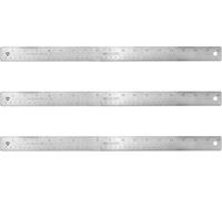 Westcott Regla de acero inoxidable de 18 pulgadas, paquete de 3 (17144)