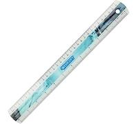 Westcott Regla de plástico con aspecto de mármol y arte de 30 cm, color turquesa, E-13300 Blue