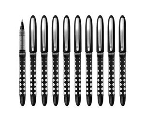 Westcott Roller PULSAR negro 10 unidades | Pack económico Bolígrafo roller tinta negra | Trazo preciso de 0,5 mm, indicador de nivel transparente, tecnología capilar | E-730624 00