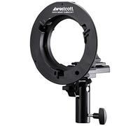 Westcott Soporte en S de montaje rápido para FJ80, FJ200, AD200 para conectar cajas de luz y modificadores de luz Bowens Mount