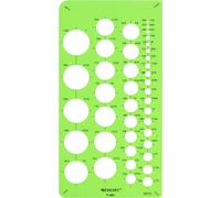Westcott T-800 Small Circles Template Plastic Geometric Shapes Template Tool for Drawing and Drafting