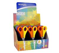 Westcott Tijeras para niños, 30 unidades en caja expositora | Tijeras con escala integrada de 5 cm | Tijeras escolares y para manualidades, 13 cm (5"), ideales para manos infantiles | E-2151S