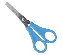 Westcott Tijeras para niños azules para diestros | Tijeras con escala integrada de 5 cm | Tijeras para manualidades de 13 cm (5") ideales para manos infantiles | Punta redondeada | E-21592 00