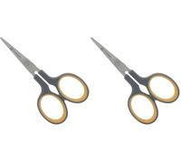 Westcott Titanium Super Softgrip - Tijeras (10 cm), color gris/amarillo (Paquete de 2)